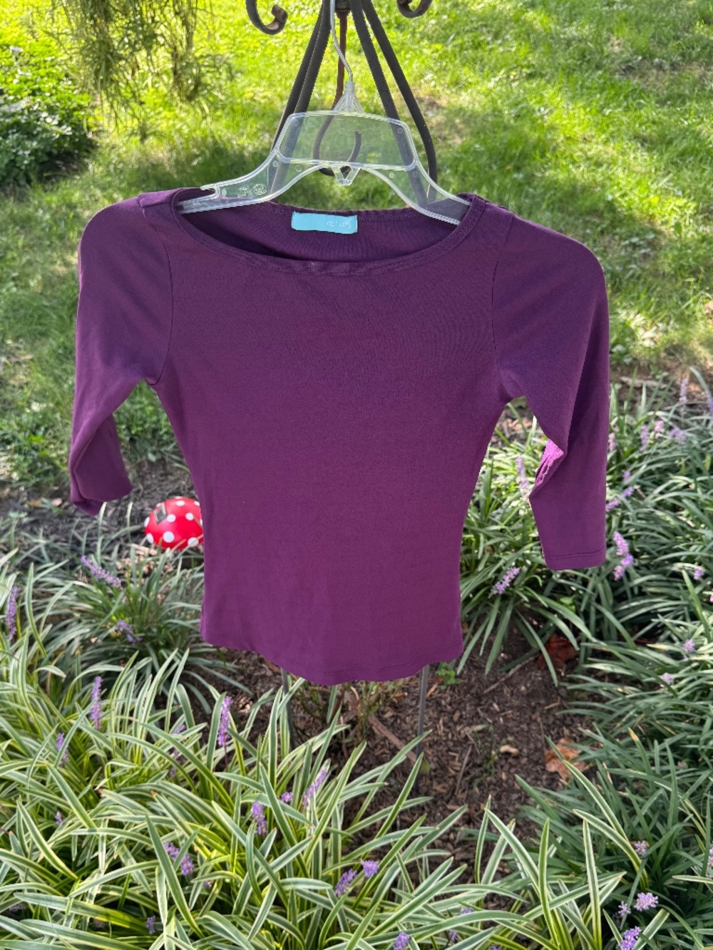 Plum 3/4 sleeve top